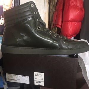 Gucci Sneakers Barely Worn Military Green Sz 13.5